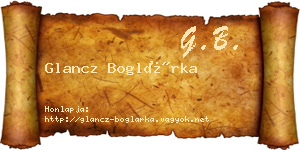 Glancz Boglárka névjegykártya